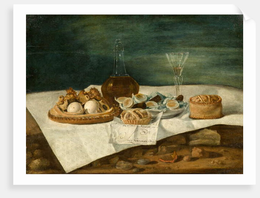 Still Life with Pasteries, Wine, and Eggs, c.1770-1790 by Juan Bautista Romero