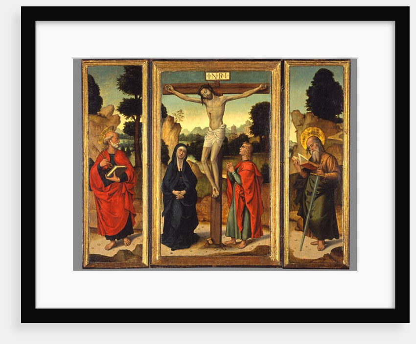 Cruifixion with the Virgin and Saints John the Evangelist, Peter, and Paul, c.1520-1540 by Juan de Borgona