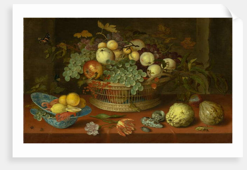 Still Life with Basket of Fruit, 1622 by Balthasar van der Ast