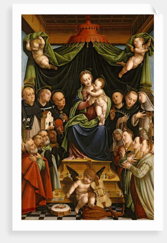 Madonna and Child Enthroned with Saints and Donors, 1552 by Bernardino Lanino