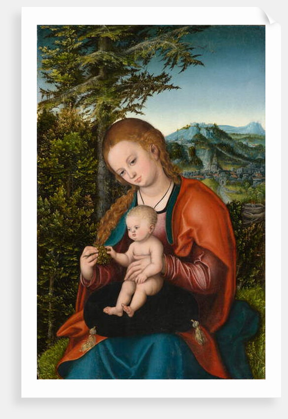 Madonna and Child in a Landscape, c.1518 by Lucas the Elder Cranach