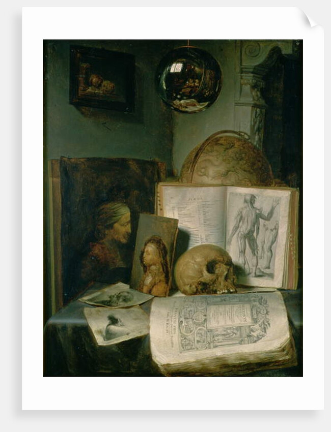 Still Life with a Skull by Gerard Dou