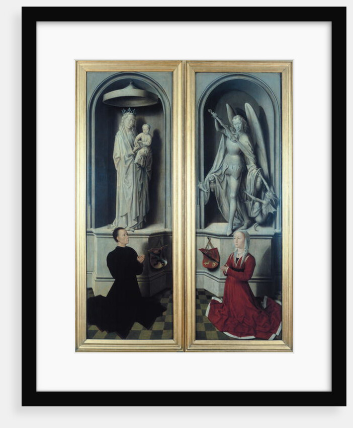 View of The Last Judgement with its panels closed by Hans Memling