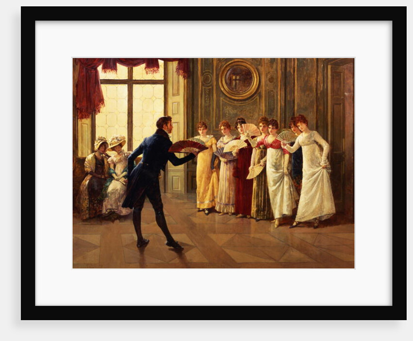 Fan Flirtation, 1908 by Henry Gillard Glindoni