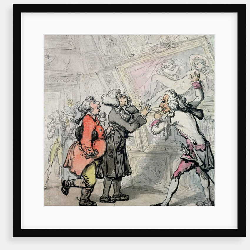 Englishmen Viewing Pictures on the Grand Tour, 1790 by Thomas Rowlandson