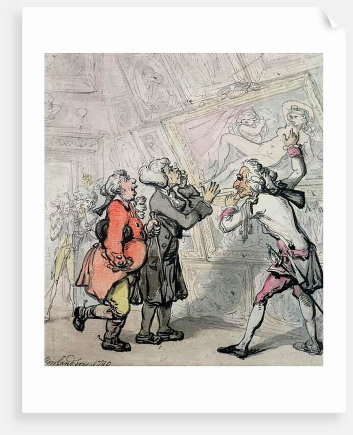 Englishmen Viewing Pictures on the Grand Tour, 1790 by Thomas Rowlandson
