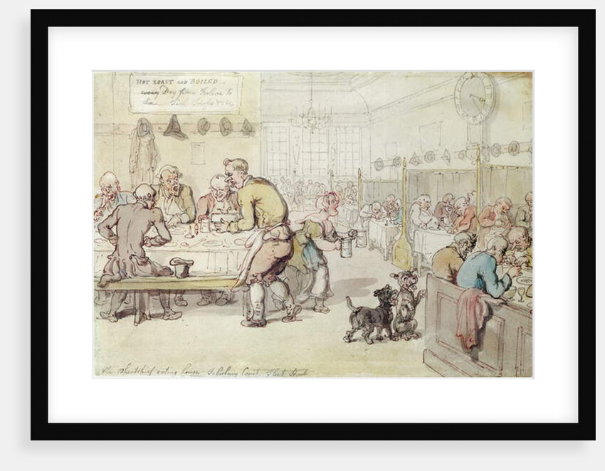 The Wheatshief Eating House, Salisbury Court, Fleet Street by Thomas Rowlandson