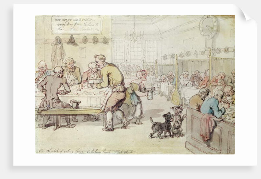 The Wheatshief Eating House, Salisbury Court, Fleet Street by Thomas Rowlandson