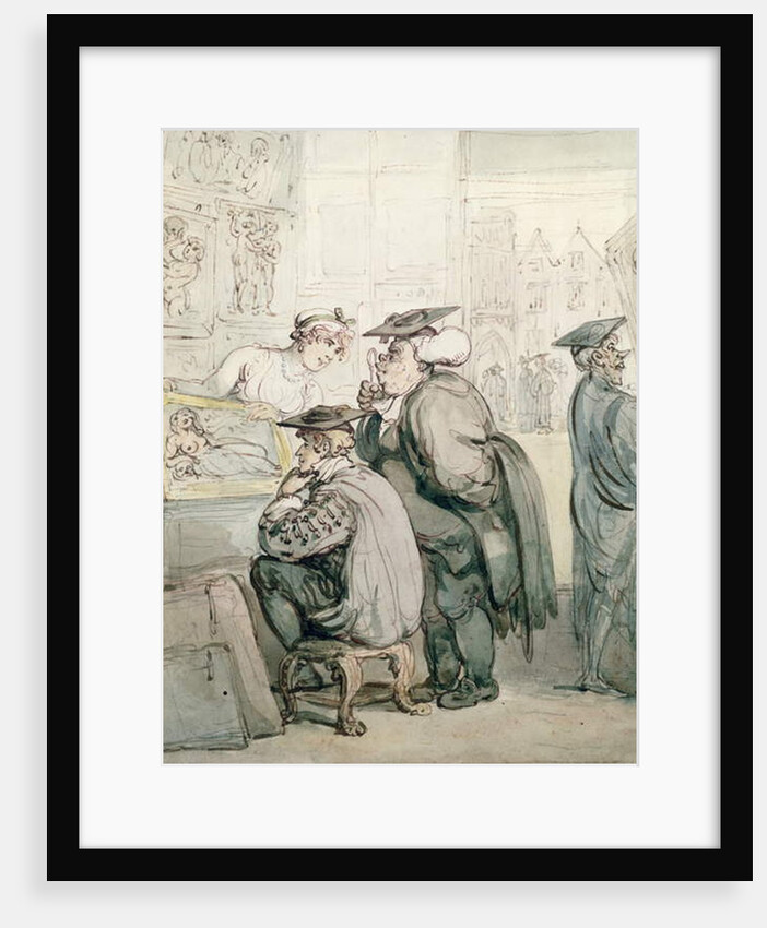 The Lounge at the Old Print Shop, Oxford by Thomas Rowlandson