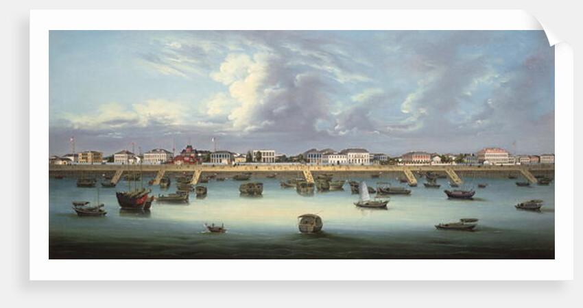 View of the Bund at Shanghai, c.1855 by School Chinese