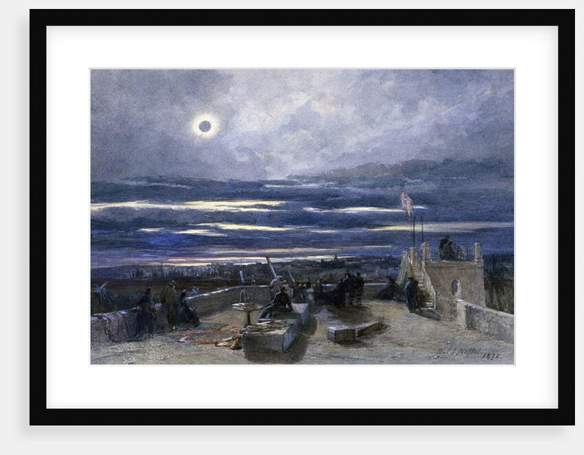 Total Eclipse of the Sun, Andalucia, Spain, 1870 by Paul Jacob Naftel