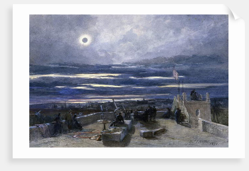 Total Eclipse of the Sun, Andalucia, Spain, 1870 by Paul Jacob Naftel