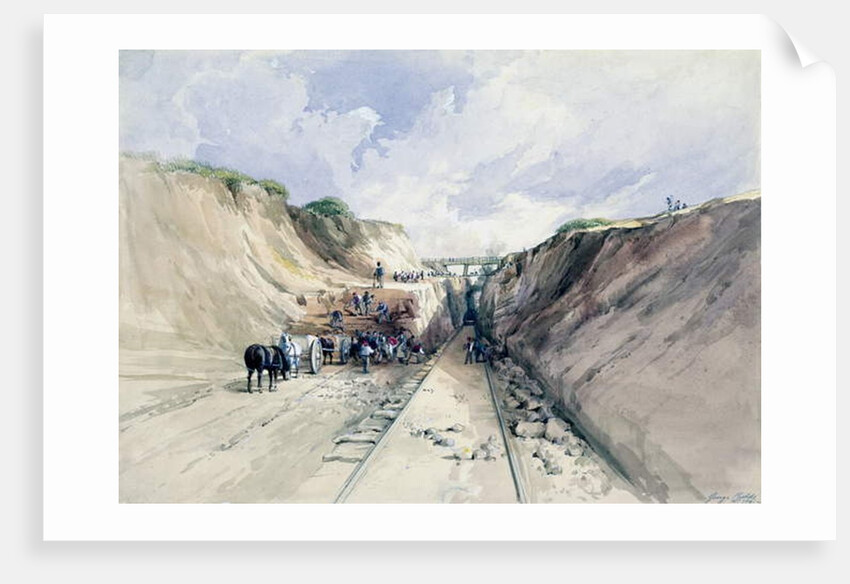 Digging a Cutting on the Great Western Railway, 1841 by George Childs