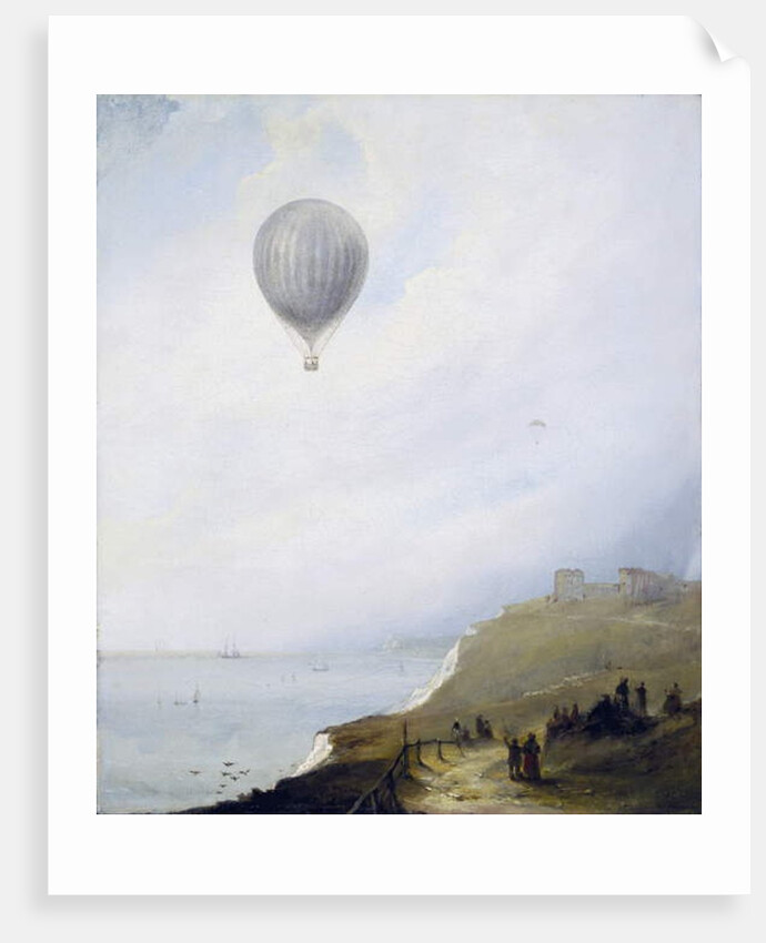 Balloon Over Cliffs, Dover, 1840 by E.W. Cocks