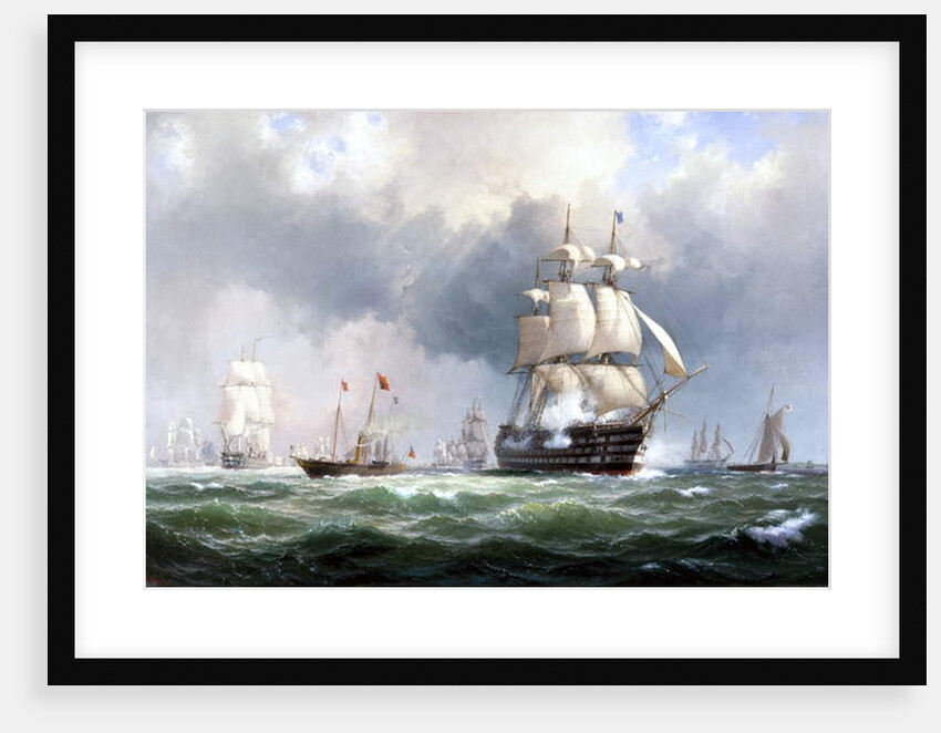 The Baltic Fleet Leaving Spithead, 15th March 1854 by Anton Melbye