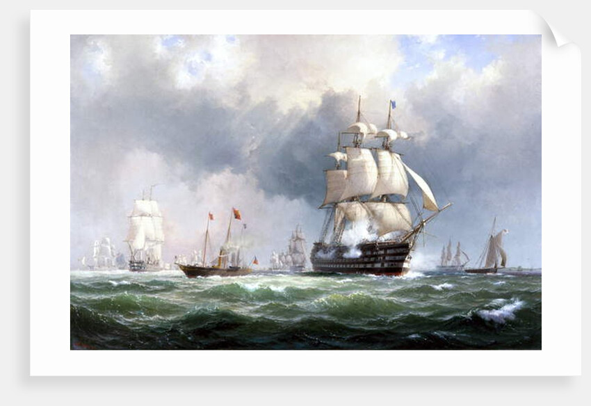 The Baltic Fleet Leaving Spithead, 15th March 1854 by Anton Melbye