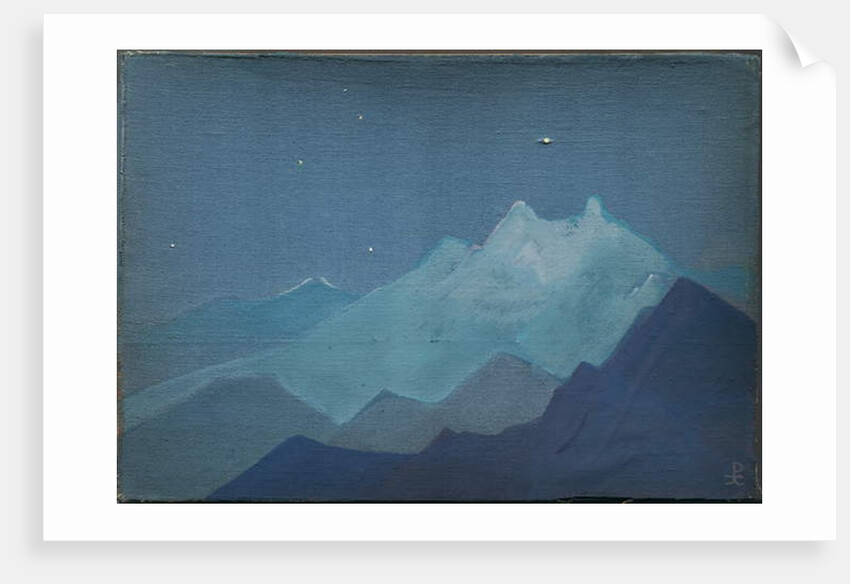 Himalayas, Moonlit Mountains, sketch, 1933 by Nicholas Roerich