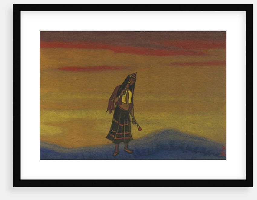 A Captive Girl with a Rose, costume design for 'Polovtsian Dances' from Borodin's opera 'Prince Igor', 1943 by Nicholas Roerich