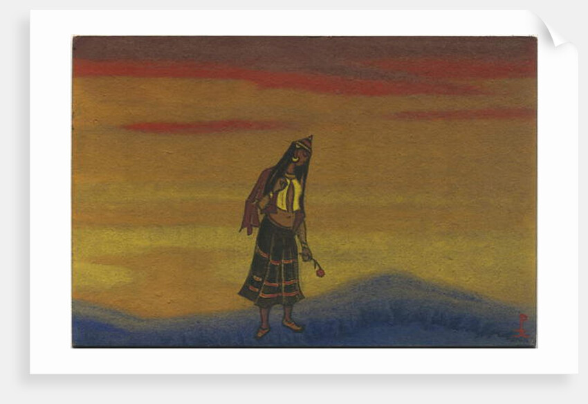 A Captive Girl with a Rose, costume design for 'Polovtsian Dances' from Borodin's opera 'Prince Igor', 1943 by Nicholas Roerich