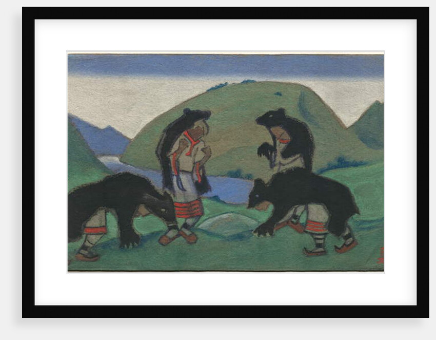 Elders in Bearskins, décor and costume design for Stravinsky's ballet 'Le Sacre du Printemps', 1944 by Nicholas Roerich