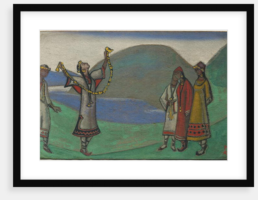 Maidens, décor and costume design for Stravinsky's ballet 'Le Sacre du Printemps', 1944 by Nicholas Roerich
