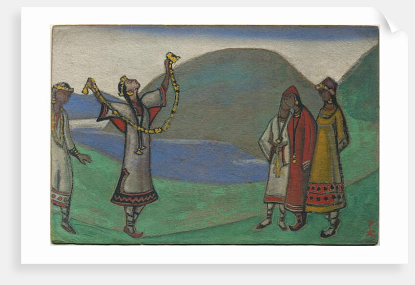 Maidens, décor and costume design for Stravinsky's ballet 'Le Sacre du Printemps', 1944 by Nicholas Roerich