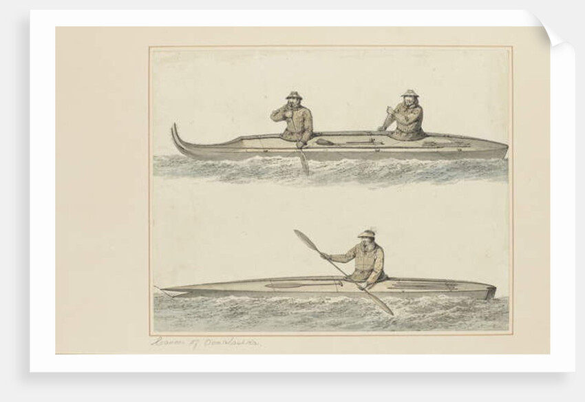30: Canoes of Oonalashka by John Webber