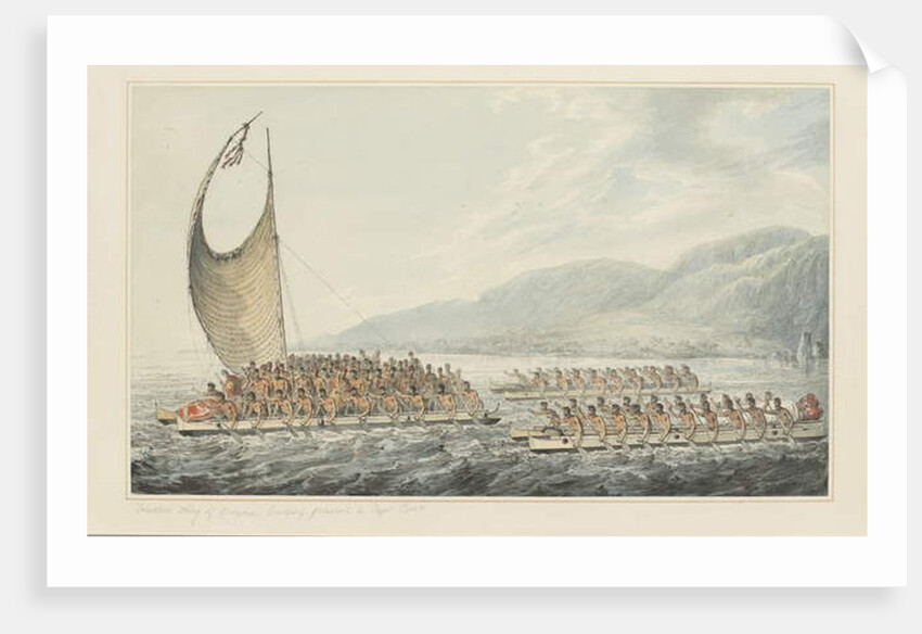 35: Tereoboo, King of Owyhee, bringing presents to Captain Cook by John Webber