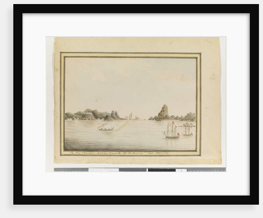 Opp. p. 36. `In Rio Janeiro, looking towards the Entrance. 1787', c.1802 by William Bradley