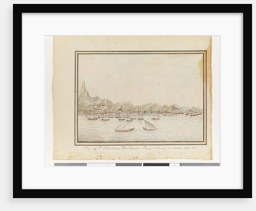 City of St. Sebastians, Rio Janeiro: Sirius & Convoy at Anchor by William Bradley