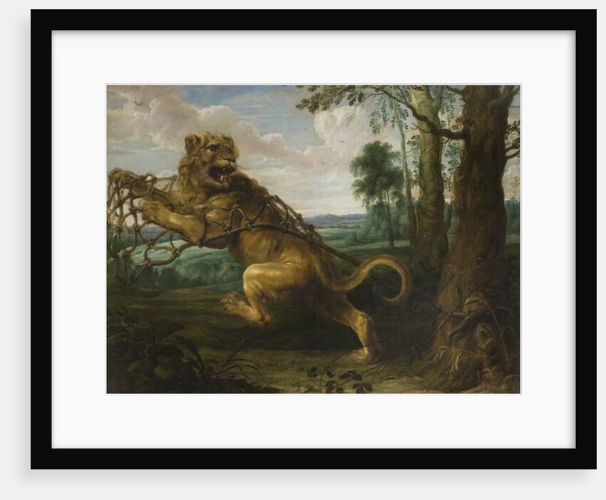 The Lion and the Mouse by Paul de (studio of) Vos