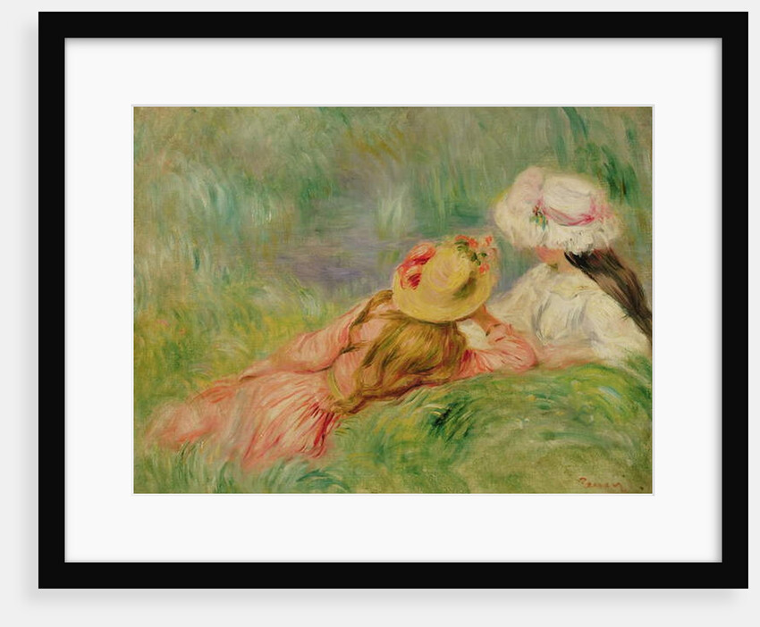 Young Girls on the River Bank by Pierre Auguste Renoir