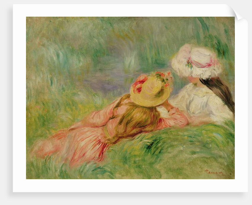 Young Girls on the River Bank by Pierre Auguste Renoir