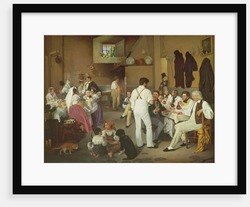 Danish artists at the Osteria la Gonsola, Rome, 1837 by Ditlev Conrad Blunck