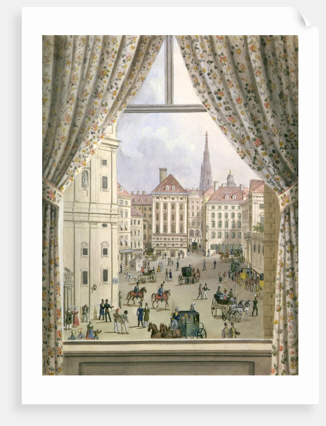 View of the Freyung, Vienna, 1825 by Friedrich Wigand