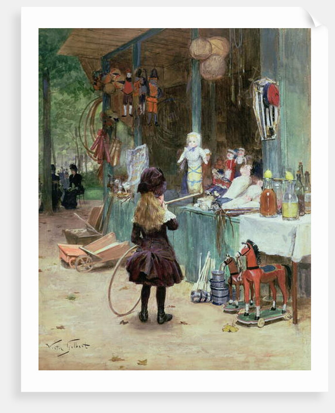 At the Champs-Elysees Gardens, c.1897 by Victor Gabriel Gilbert