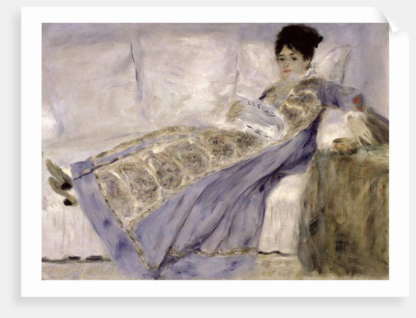 Madame Monet on a Sofa, c.1874 by Pierre Auguste Renoir