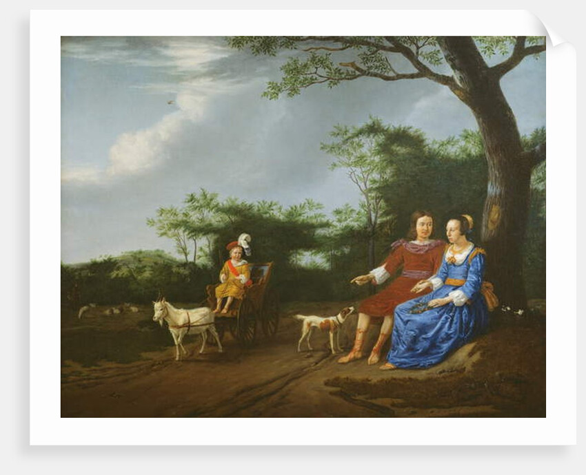 A Family Group in a Landscape, 1655 by Adriaen van de Velde
