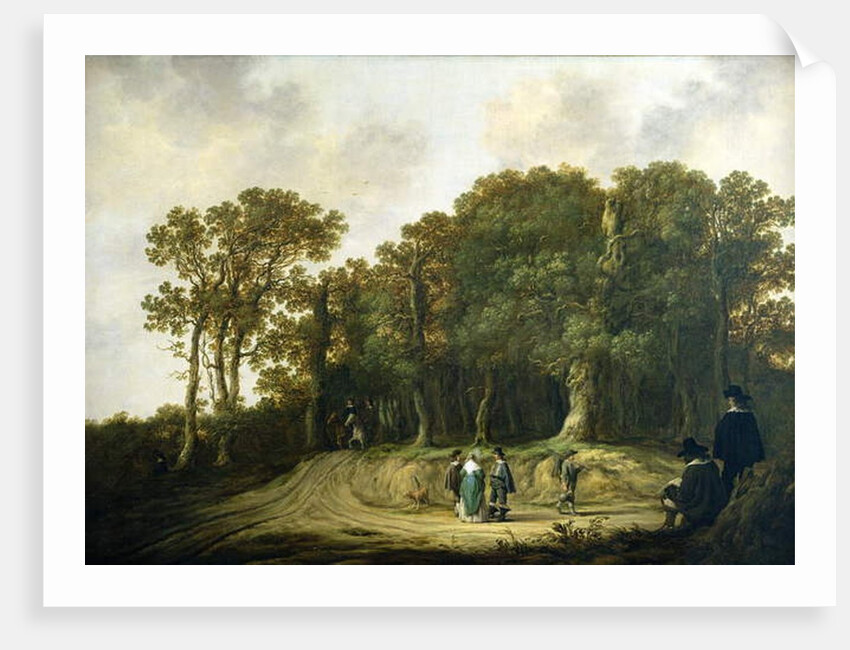 A Wooded Landscape with the Artist Sketching by Aelbert Cuyp
