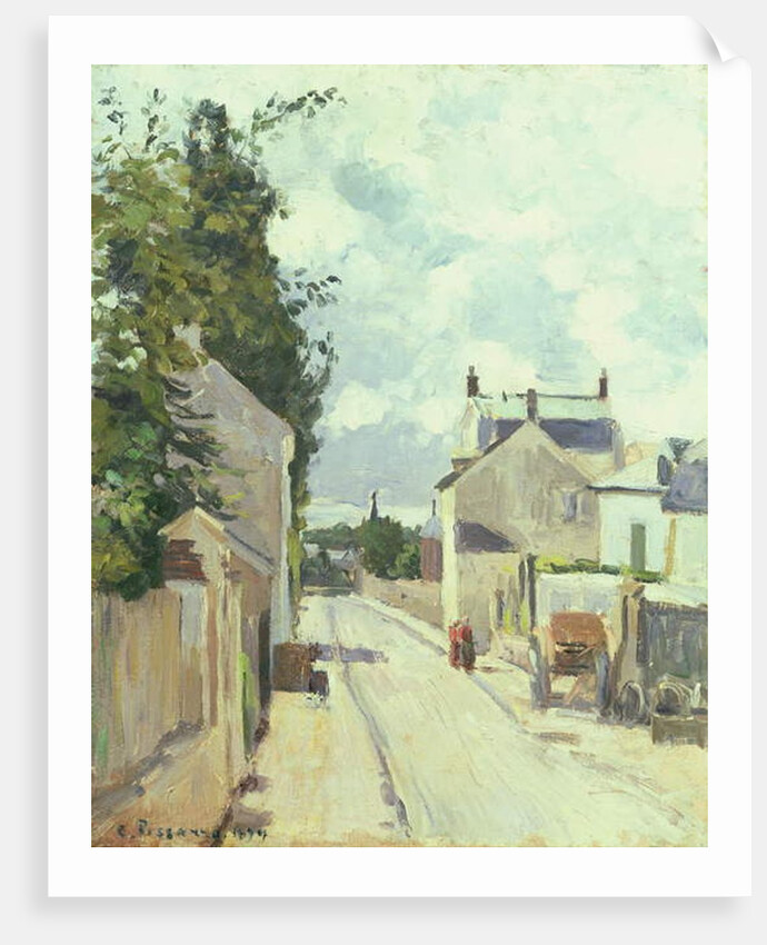 Rue de l'Ermitage, Pontoise, 1874 by Camille Pissarro