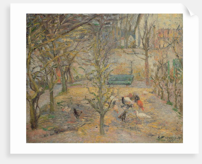 The Farmyard, 1877 by Camille Pissarro