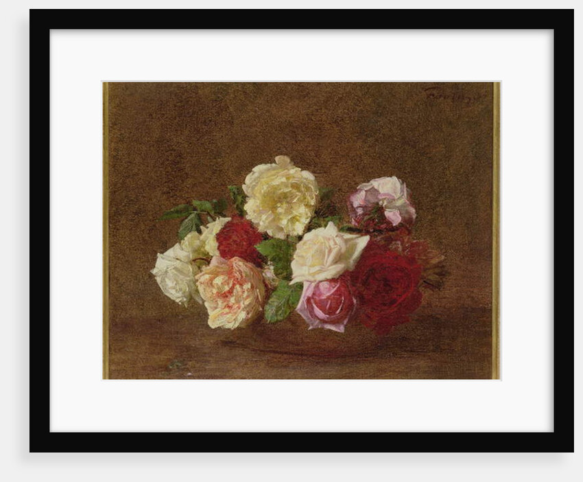 Roses in a bowl, 1884 by Ignace Henri Jean Fantin-Latour