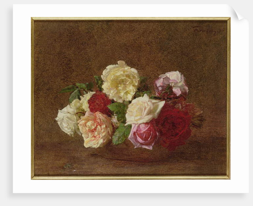 Roses in a bowl, 1884 by Ignace Henri Jean Fantin-Latour