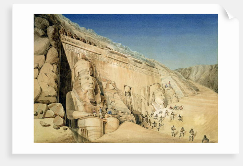 The Excavation of the Great Temple of Ramesses II, Abu Simbel by Louis M.A. Linant de Bellefonds