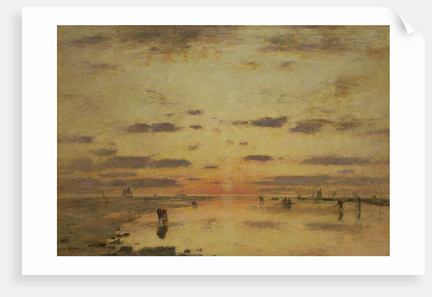 Low Tide and Sunset, 1885 by Eugene Louis Boudin