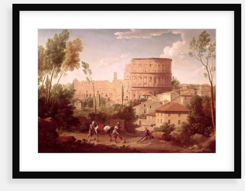 A View of the Colosseum with a Traveller, 1731 by Hendrik van Lint
