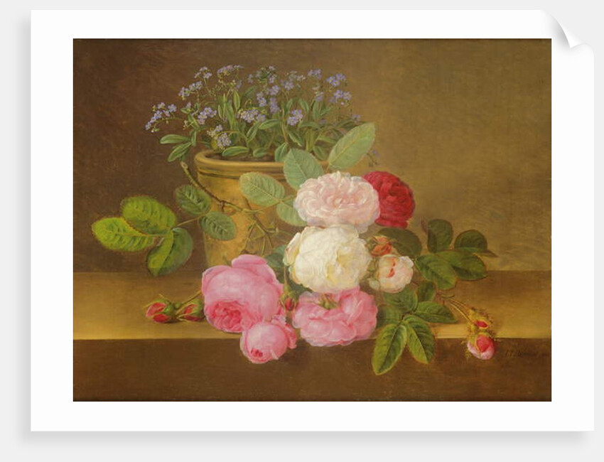 Still Life of Flowers by Johan Laurents Jensen