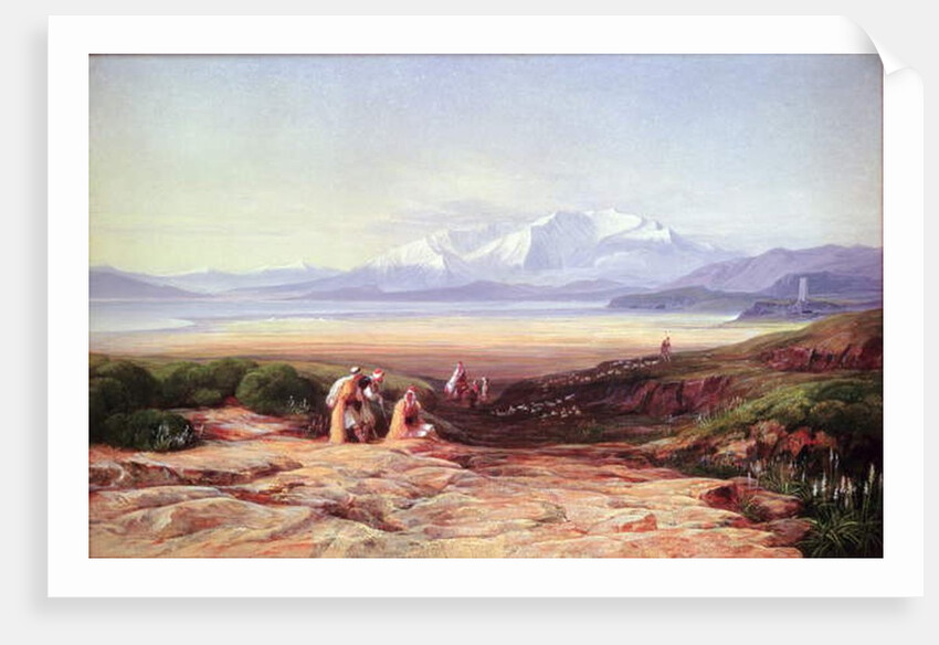 Mount Parnassus, Lake Cephissus and the Plains of Boetia, Greece, 1860 by Edward Lear