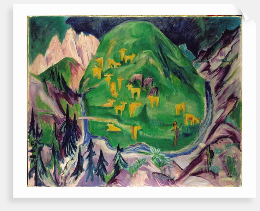 Field of Livestock, 1918 by Ernst Ludwig Kirchner