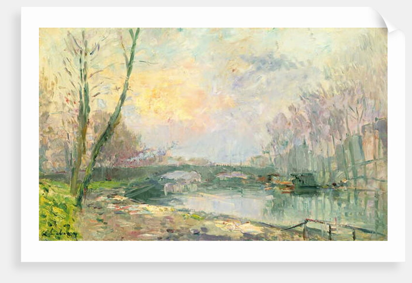 View of the Seine, Paris by Albert-Charles Lebourg